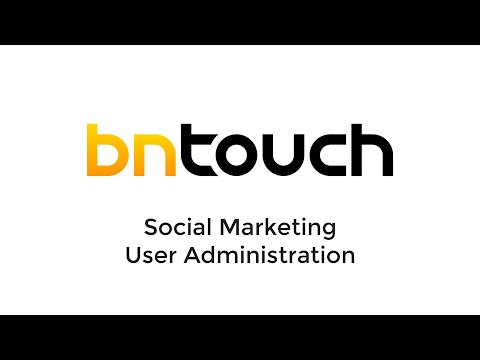 Marketing Tab: Social Marketing - User Administration